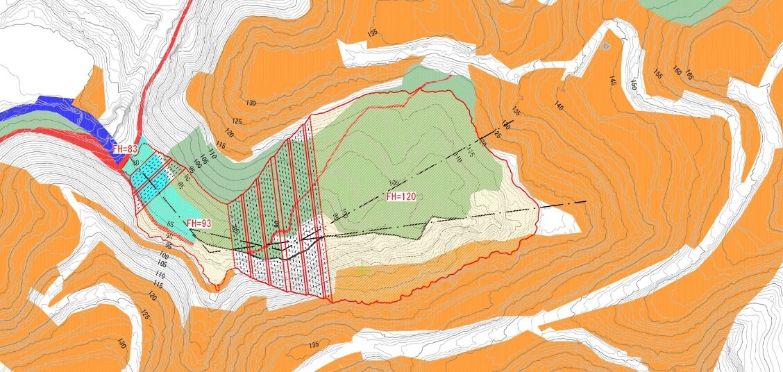 土砂置場第2案の平面図